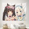 VIKAMA Nekopara Chocola Vanilla Гобелен Аниме Девушка с Кошачьими Ушками Настенное украшение для Девичьей Спальни Комнаты в Общежитии