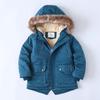 Boys Coats Velvet and Thickened 2024 Winter Fashion Hooded Jacket Boys' Clothing Children Cotton-padded Jackets