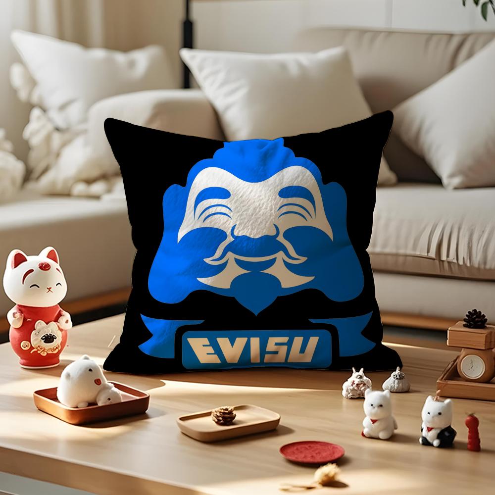 EEVISU BRAND Pillow Case Antidustmite Pillowcase Invisible Zipper Silky Short Plush Sofa Cushion Cover