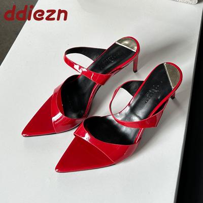 Мода Мода Туфли-лодочки с острым носком Женские туфли на тонком каблуке Роскошная женская обувь слипоны Женские туфли на высоком каблуке Шлепанцы