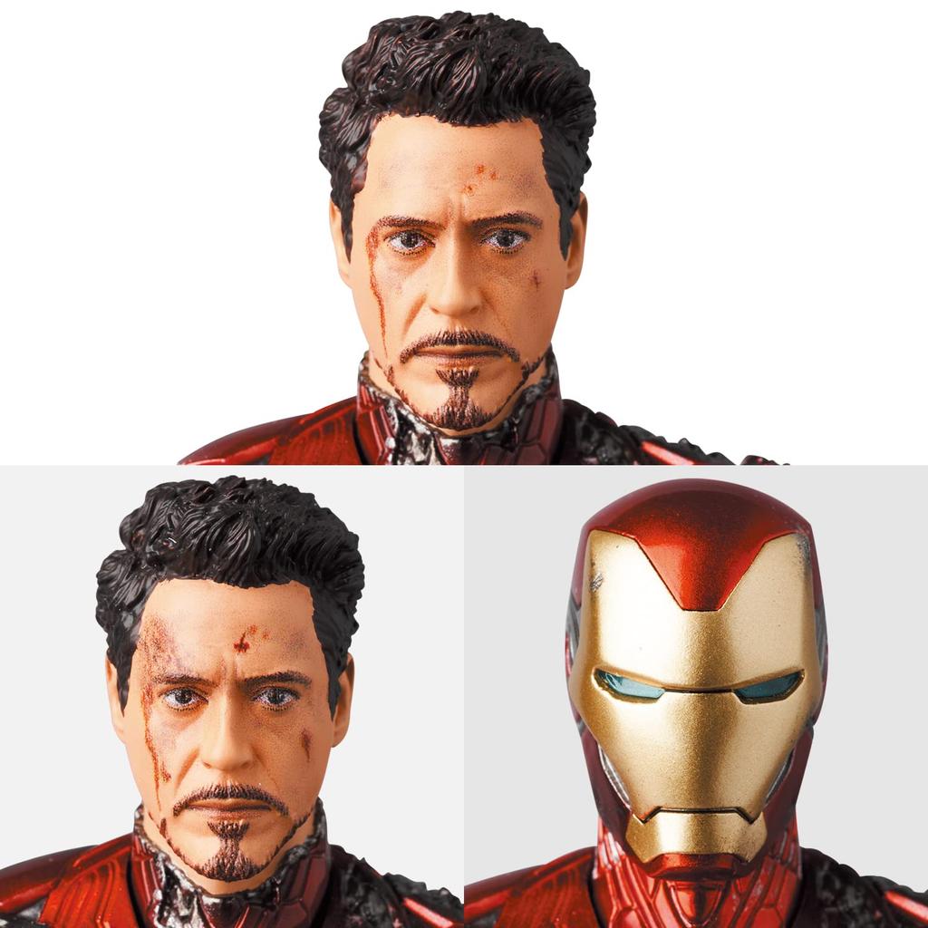 MAFEX IRON MAN MARK85 Железный человек Mark 85 УЩЕРБ Высота 160 мм окрашенная фигурка № 195 (БИТВА Версия.) приблизительно. Немасштабируемый