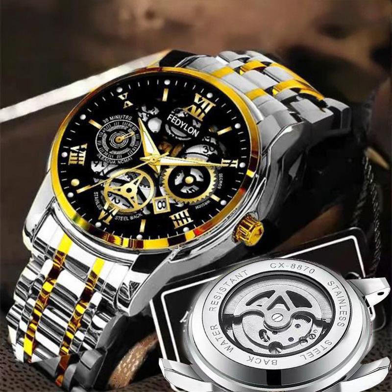 Мужские немеханические часы полностью автоматические водонепроницаемые новые мужские часы с большим циферблатом