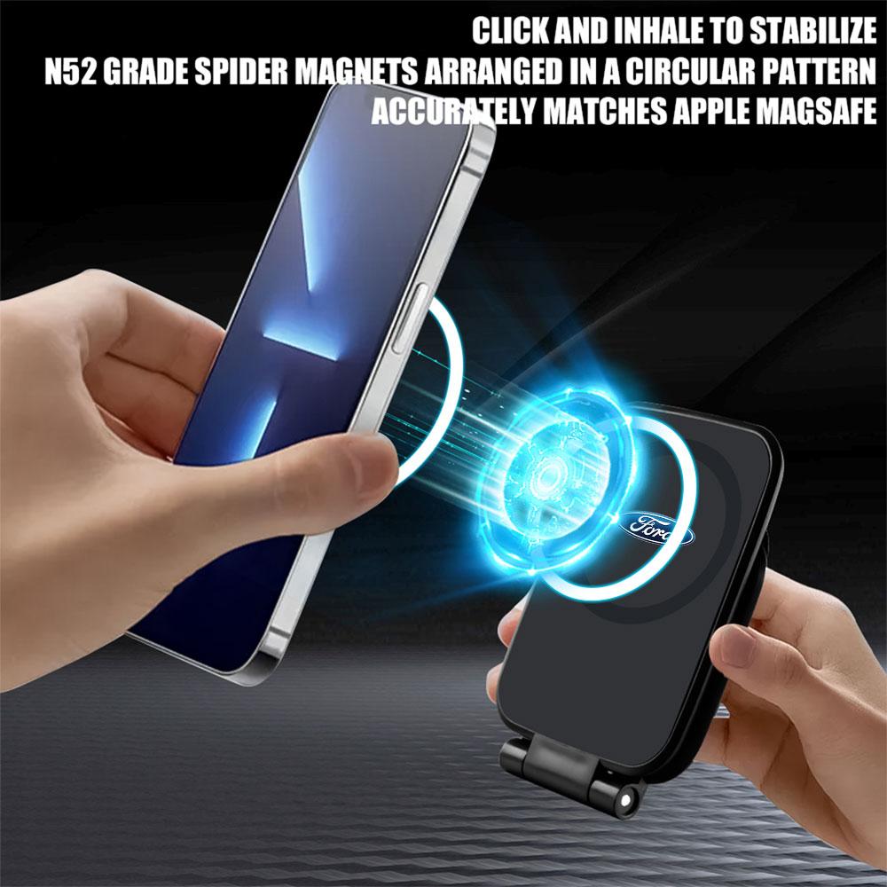 cvufy2 1PCS For Ford Focus 2 MK3 MK5 Fiesta MK7 Mondeo Fusion Mustang ST Strong Adsorption Force Universal Mobile Phone HolderValve Cap