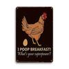 Farm Chicken Fresh Eggs Metal Tin Signs Vintage Plaque  Wall Art Decor Tin Plate Retro Poster Bar Happy Farm Home Wall Decor