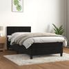 3141289 vidaXL Divan Bed with Mattress Black 100x200 Cm Velvet