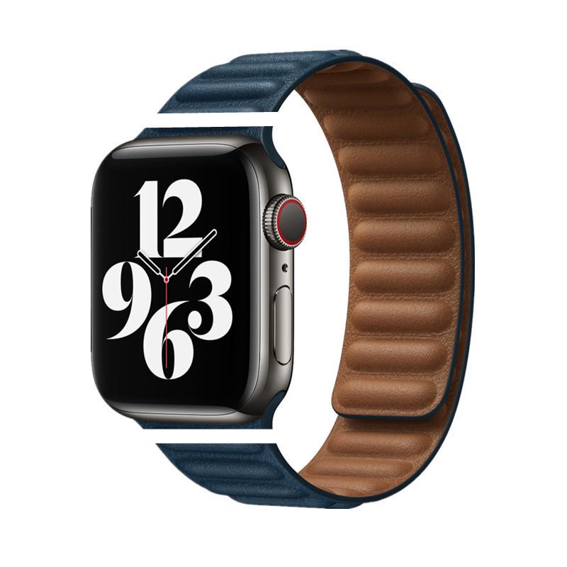 Apple Watch Fine Woven Twill Leather Magnetic Band for Series 5-9 & SE