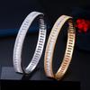Classic Ladder Zircon Electroplated Real Gold Platinum Bracelet Bracelet Jewelry