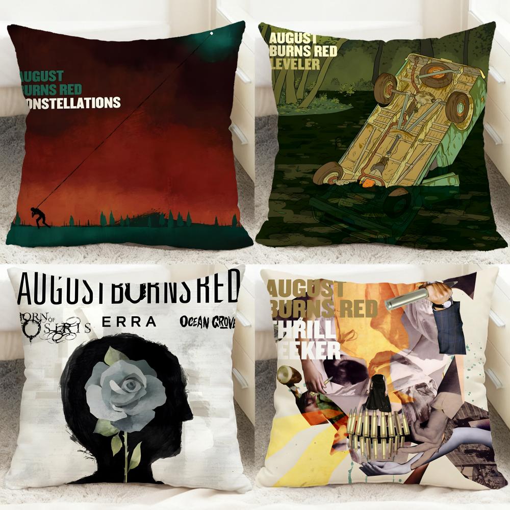 Модная наволочка August Burns Reded, удобная, двусторонняя, идеальна для автомобиля, дивана, спальни.