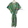 Женская хлопковая зеленая летняя одежда для сна, пляжная накидка, длинное платье-кафтан с принтом Мукат CKFTN-SCRN-FULL-BUYIT-172