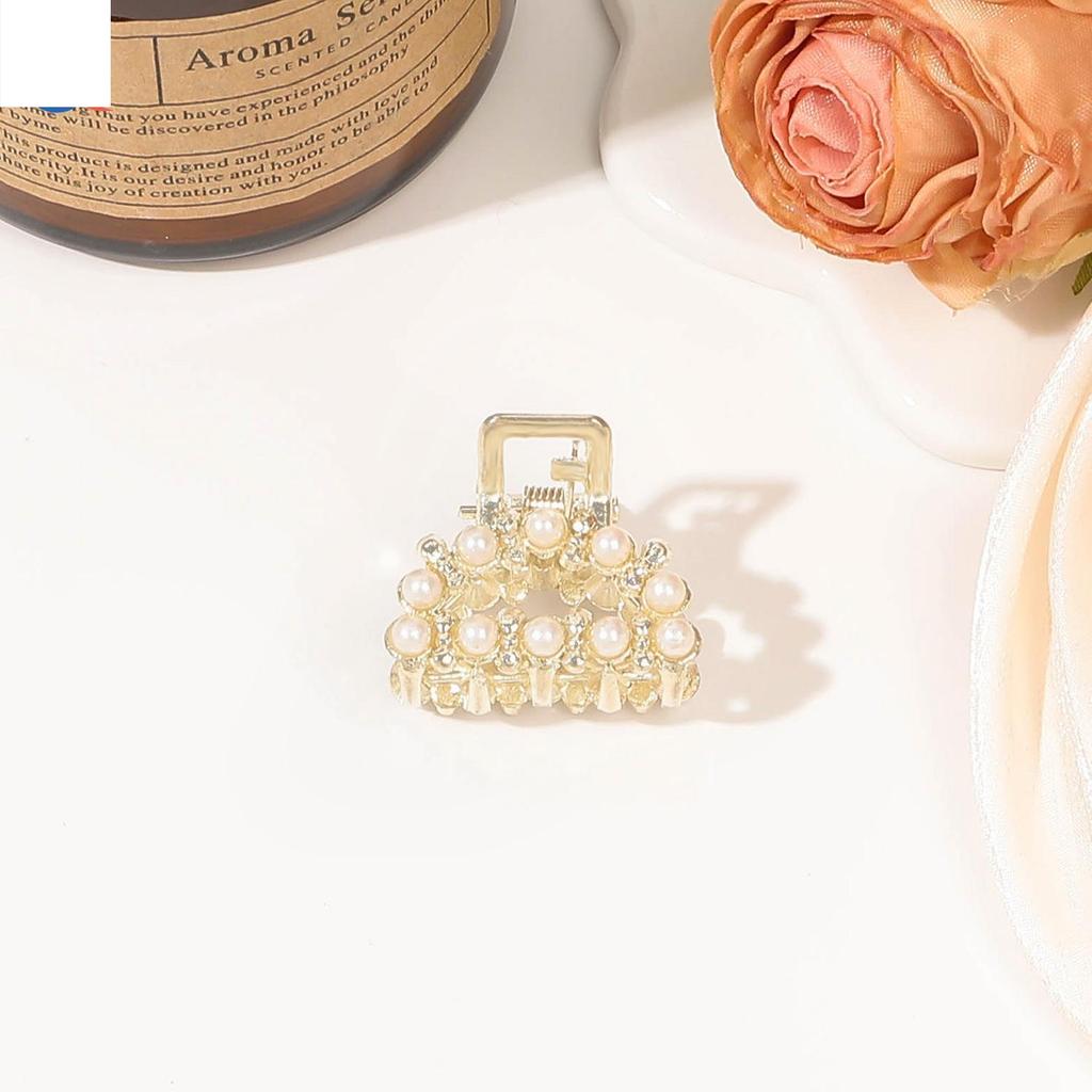 Rhinestone Pearl Mini Hair Claw Retro Diamond Flower Star Women Girls Crab Claw Clip Small Hairpins Hair Crabs Hair Accessories