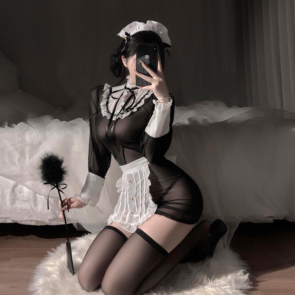 Sex Underwear Sexy Pure Maid Uniform Temptation Free Sexy Mesh Perspective Maid Passion Suit