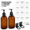 500ml Refillable Shampoo and Conditioner Dispenser Wall Mount,Plastic Lotion Bottle Hand Soap/Dish Soap/Mouth Wash
