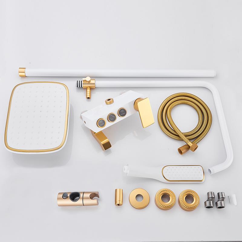 Набор смесителей для душа черного золота, космический алюминиевый смеситель для душа с дождевой водой, смеситель для душа с биде, смеситель для горячей и холодной воды