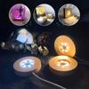 Wooden Led Light Display Base  Glass Resin Art Ornament Wooden Night Lamp
