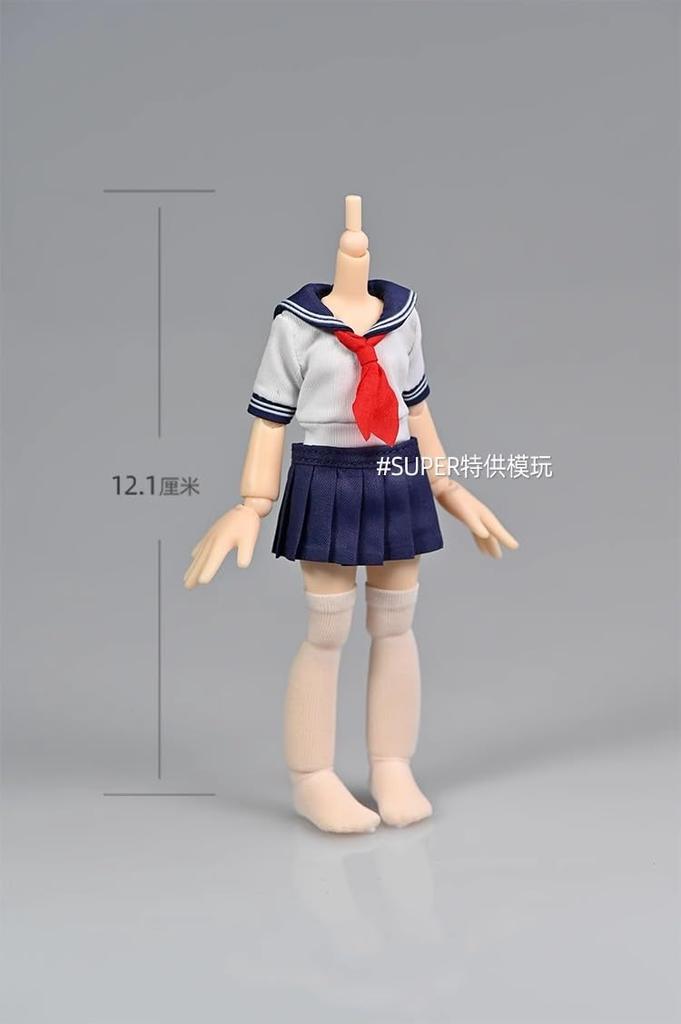 Toys & Hobbies [TOYBARJAPAN] 112 Action Figure Accessories  Compatible with TBLeague and Fairy Bodies High School Girl Sailor Uniform Set (Body and
