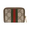 Gucci Ophidia Logo Stripe Web Zipper Wallet Unisex Wallet Brown Ebony 662294-2ZGFG-8745
