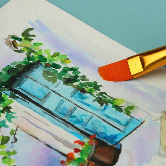 10 шт. кисти для рисования с длинной ручкой, мягкая щетина, сильная впитываемость, акварель, круглые заостренные многофункциональные кисти для рисования, набор кистей для художников