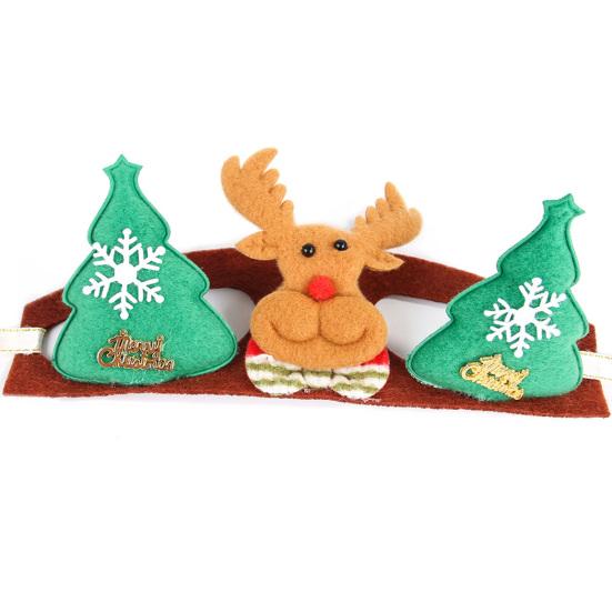 Dogs Cats Christmas Patterns Headband Photography Props Pet Headwear Accessory
