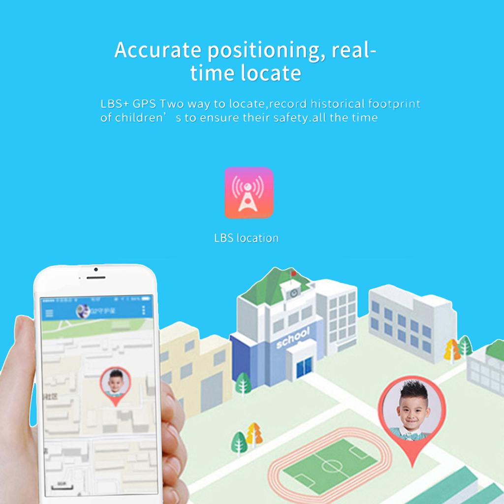 Q12 Детские интеллектуальные часы с функцией позиционирования, водонепроницаемые, 1,4-дюймовый цветной экран, умные часы(синий)