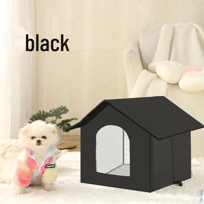 Водонепроницаемая уличная кровать для кошек и собак - Домик для бездомной кошки, Холодостойкий и теплый, Ткань Оксфорд, Универсальное гнездо для питомца на четыре сезона.