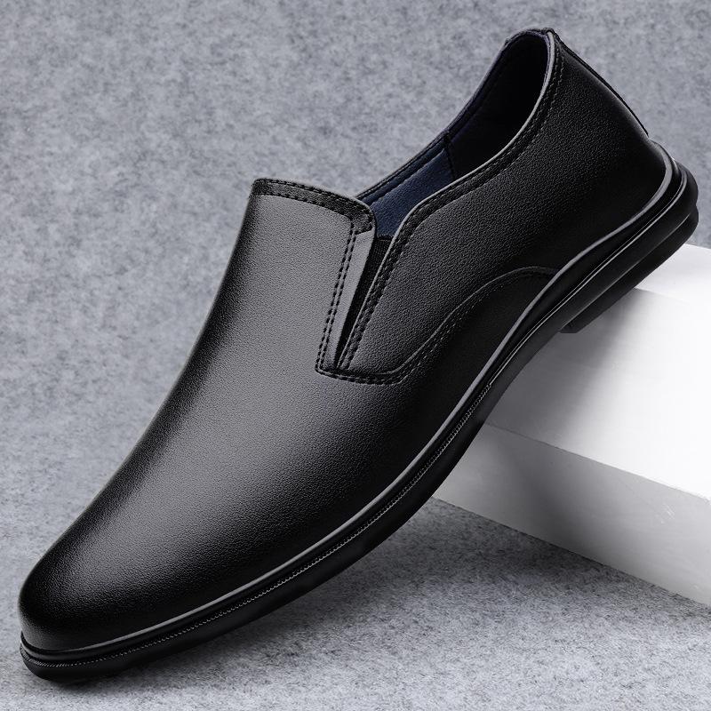 H562 Men'S Shoes Leather Shoes Dress Business Gentleman Flat Casual Shoes Spring And Summer Low-Top Feet Single Shoes