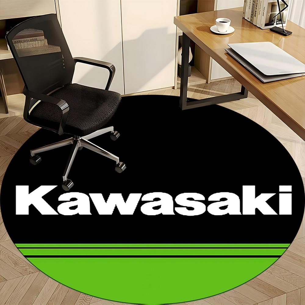 1 шт. Круглый офисный коврик Kawasaki, Нескользящий, Мягкий и прочный офисный коврик для декора интерьера, Идеально подходит для офиса, Красивое украшение