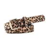 Leopard Print Serpentine Thin Waist Strap Pin Buckle Waistband Trouser Dress Belts Leather Belt