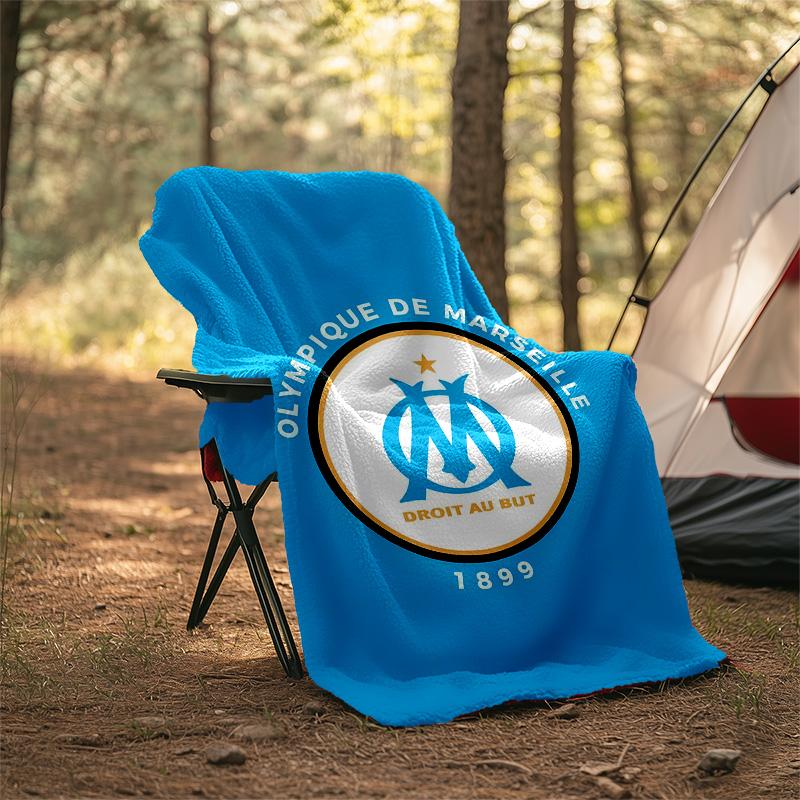 1pc Marseille Theme Blanket - Digital Print, Polyester, Cozy for All Seasons, Perfect for Outdoor, and Travel