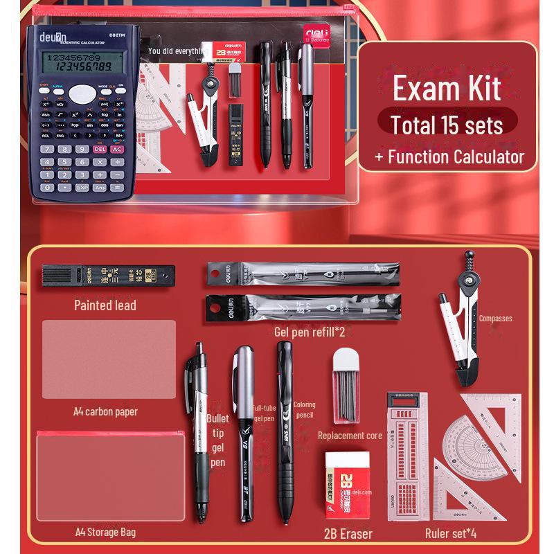 Набор канцелярских принадлежностей для экзамена: Колледж, государственная служба и аспирантура - ручки, карточки, карандаши для студентов