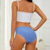 Женские трусы, бесшовные однотонные мягкие влагоотводящие эластичные женские трусы со средней талией, спортивные трусы