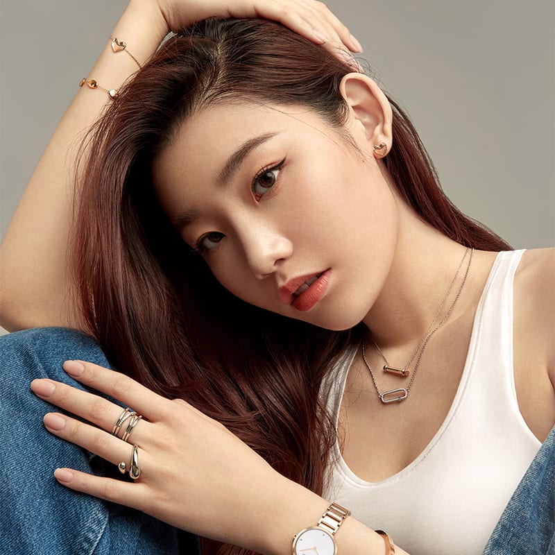 CALVIN KLEIN Wind Style Collection 316L Stainless Steel Instagram Style, Niche, Trendy, Luxury Necklace Women's 35000013