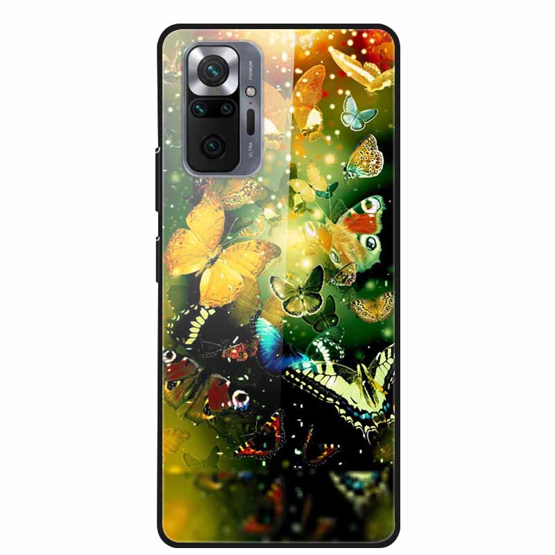 Цветная закаленная стеклянная крышка для чехла Xiaomi Redmi Note 10 Pro, жесткий противоударный Funda для чехлов Redmi Note10 / Note 10Pro, корпус