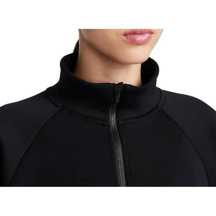 Nike Sweatshirts Women's Black Stand Collar Moderate Regular FB5231-010
