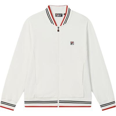 Fila Логотип Archive Модный Повседневный Вязаный Жакет с Длинным Рукавом Мужской Жакет Облачно-Белый F11M527501F-WT