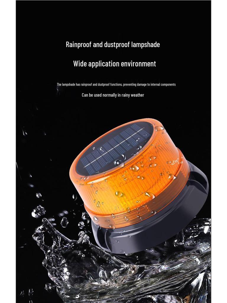 Солнечный мигающий сигнальный фонарь для дорожного движения, строительства и аварийных барьеров