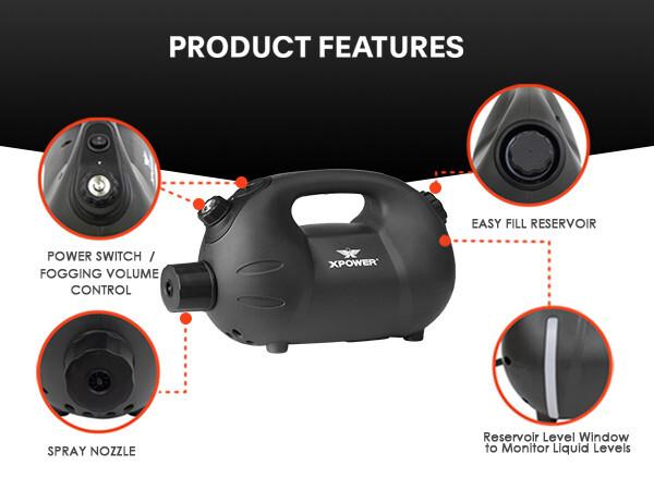 XPOWER F-8B ULV Эффективная Аккумуляторная Коммерческая Туманогенераторная Машина для Дезинфекции Распылением