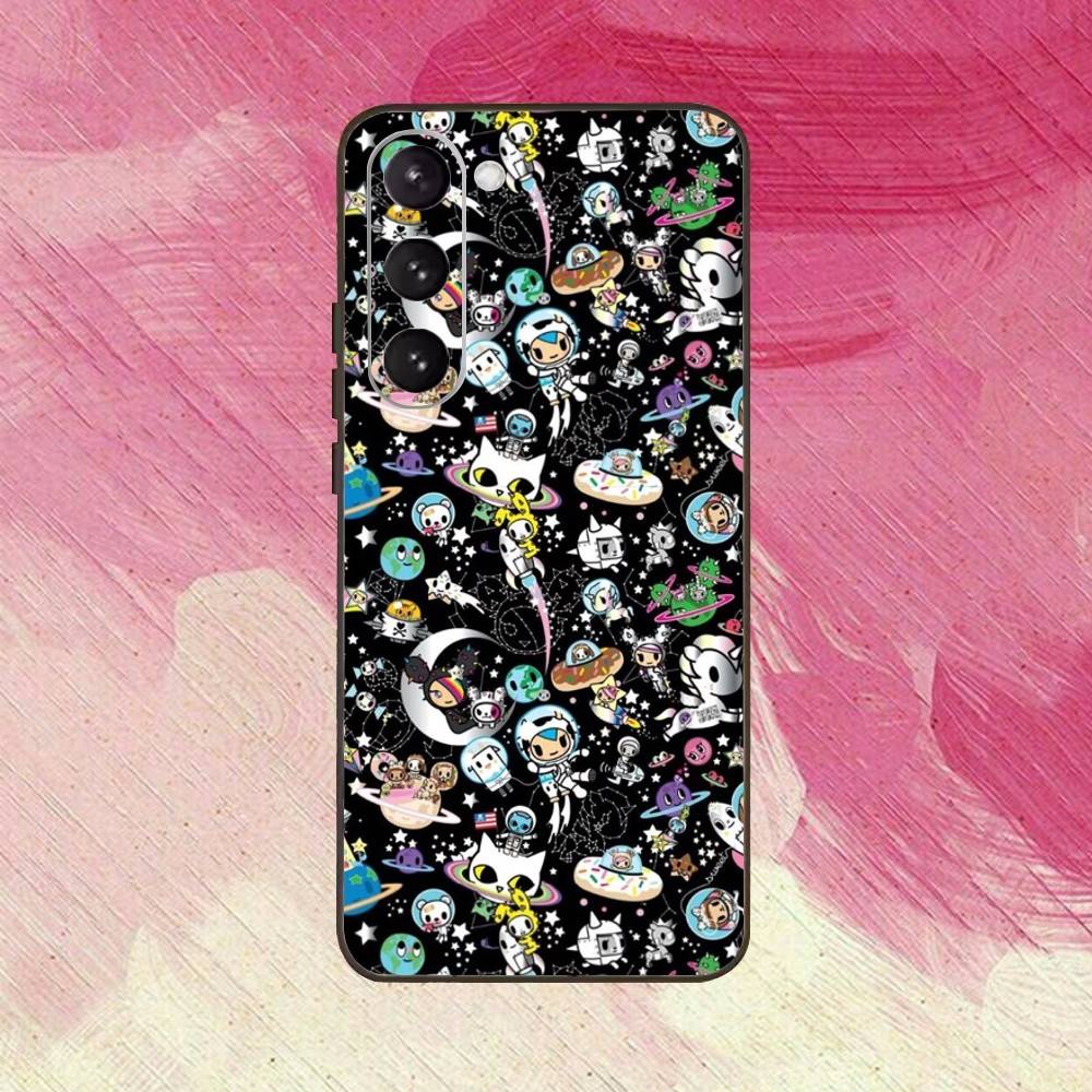 Japan T-okidokis Phone Case For Samsung Galaxy A73,A72,A71,A70,A53,A52,A51,Others Soft Black Cover