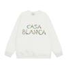 Трендовый международный бренд Casablanca Термо-свитер с принтом букв Casablanca, махровый, с воротником-стойкой