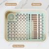 Dish Drying Rack Plastic Bowl Dish Chopstick Storage Box with Lid for Kitchen Utensils Kitchen Plate Cup Tray Cutlery Drainer