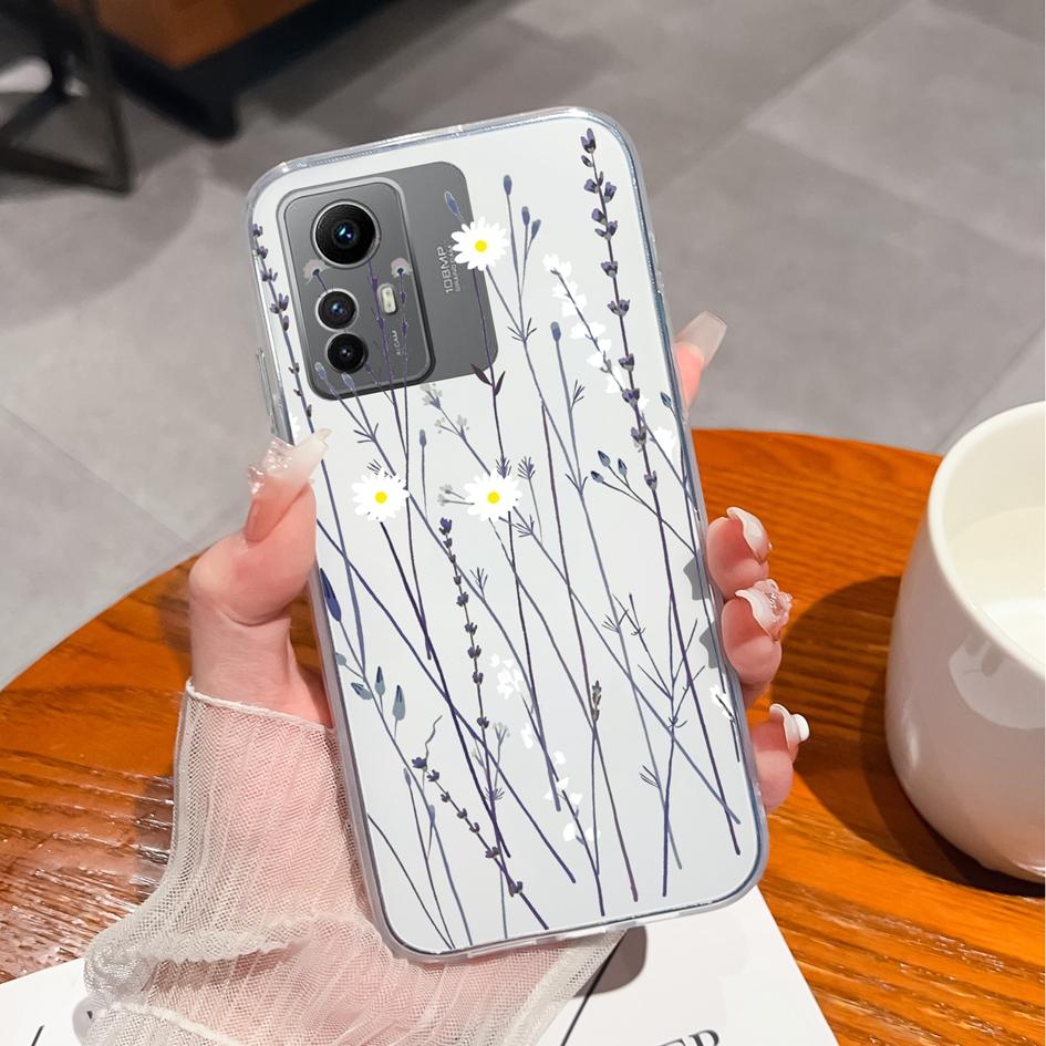 Чехол для телефона для Xiaomi Redmi Note 8, 9, 10, 11, 12 A1 + A2 + Plus 4A 5A, модный литературный цветочный чехол, противоударный прозрачный мягкий силиконовый чехол для Redmi, бампер