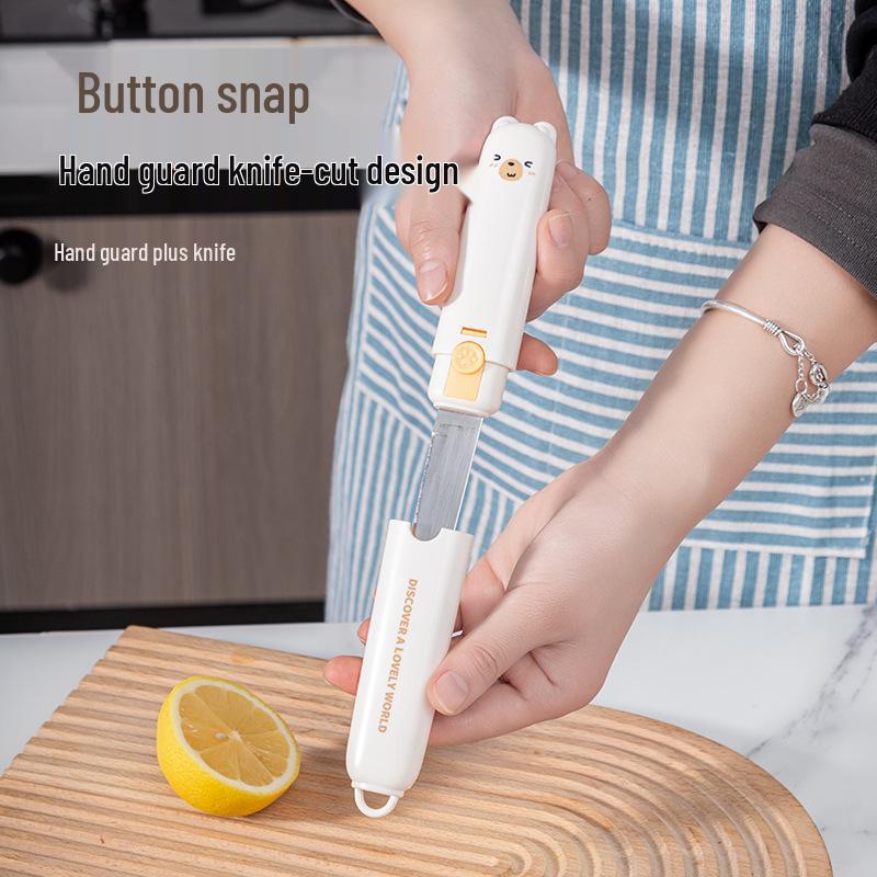 Складной двусторонний нож для фруктов и овощечистка - Портативный и многофункциональный для домашнего использования