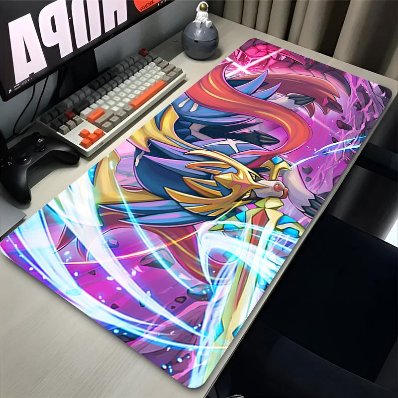 Mouse Pad Anime Gamer Ppokemon Zacian Keyboard Pad Rubber Desk Mouse Mat Carpet Gaming Accessories Xxl Pc Desktop Mousepad