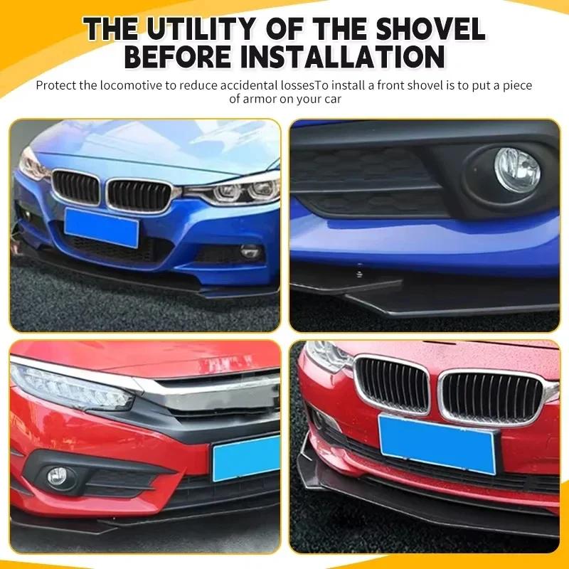 Adjustable 5Pcs Sectional Front Spoiler Lip For Ford Mondeo MK3 MK4 2000-2014 Front Bumper Splitter Car Exterior Sport Body Kit