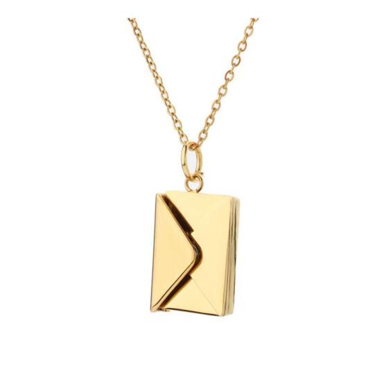 Креативное ожерелье с подвеской в ​​виде конверта, регулируемая длина, женское ожерелье на день рождения, подарок на День святого Валентина