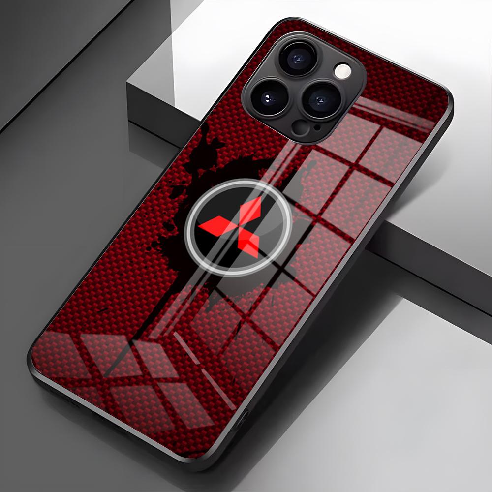 Чехол для телефона JDM B-B-MitsubishiES для IPhone 17 Pro Max 16 15 14 Pro Max 13 11 X Xs Xr 8 7Plus Стеклянная крышка