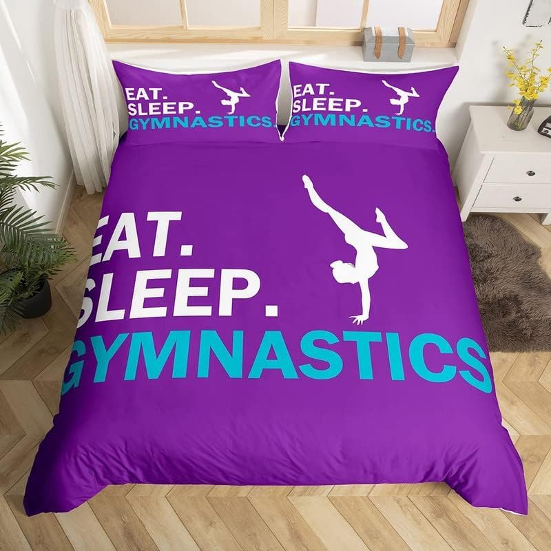 Комплект постельного белья для гимнастики размера Queen для детей, одеяло для сна, комплект пододеяльников для мальчиков, девочек, подростков, камуфляжный камуфляжный пододеяльник на спортивную тематику