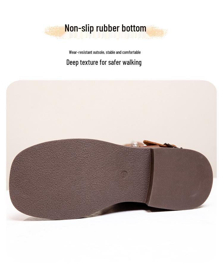 Женские винтажные коричневые ботфорты из натуральной кожи в стиле рыцаря и ковбоя