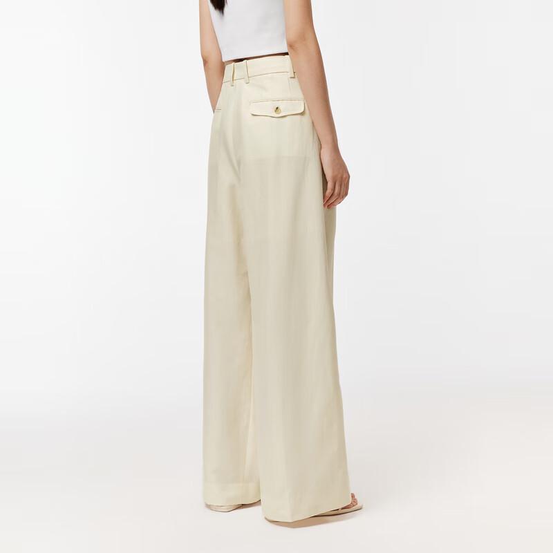 LESS 2024 Autumn High-Waist Casual Linen Blend Pants