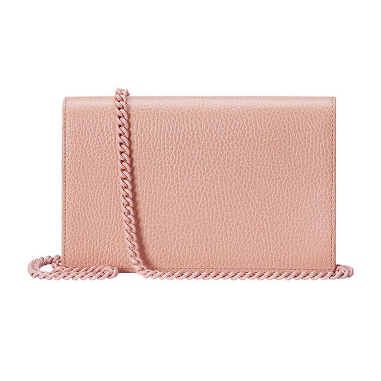 Gucci GG Marmont Series Mini Leather Chain Wallet Shoulder Bag Women shoulder bag Light-Pink 497985-17WFF-5909