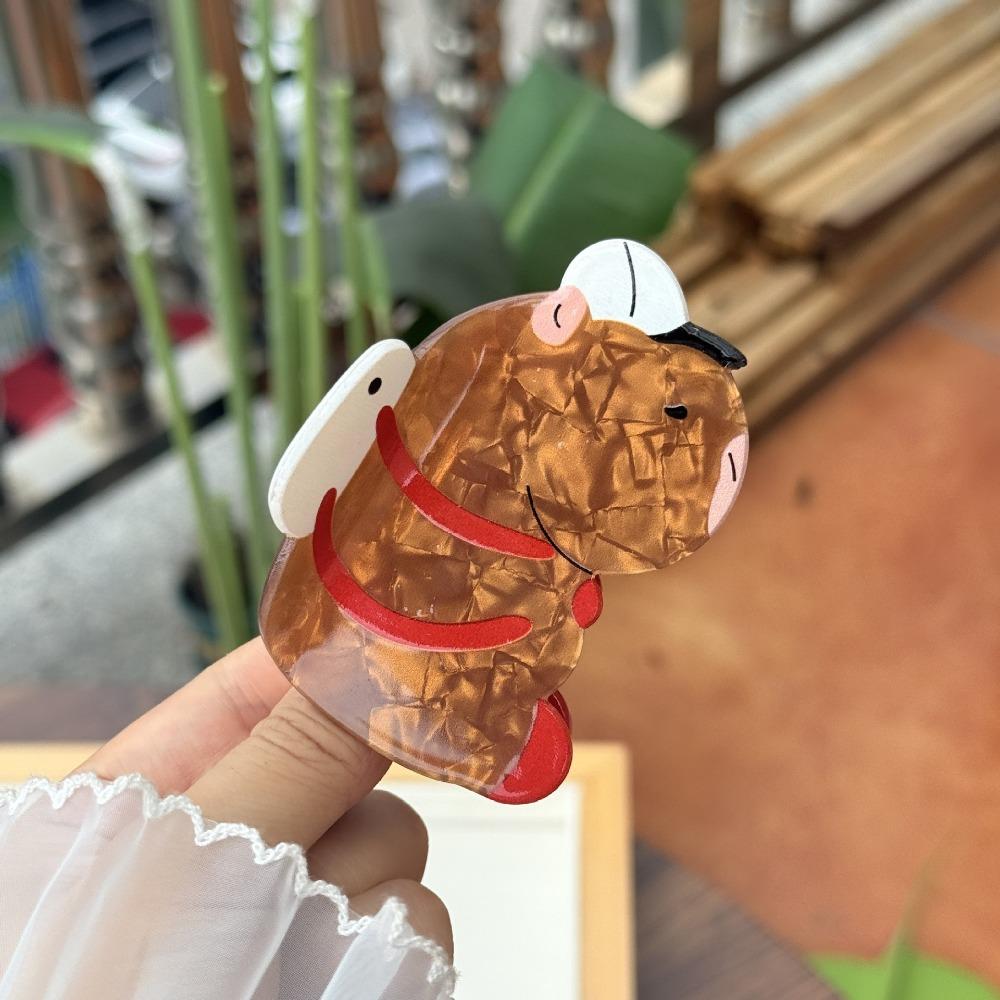 Guitar Cartoon Animal Shark Clip Acrylic Cute Hair Claw Personalized Creative Hair Claw  Daily